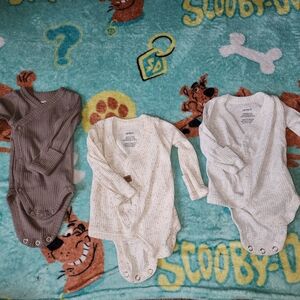 Carter's Cozy Bodysuit Trio - Brown, Cream, Gray